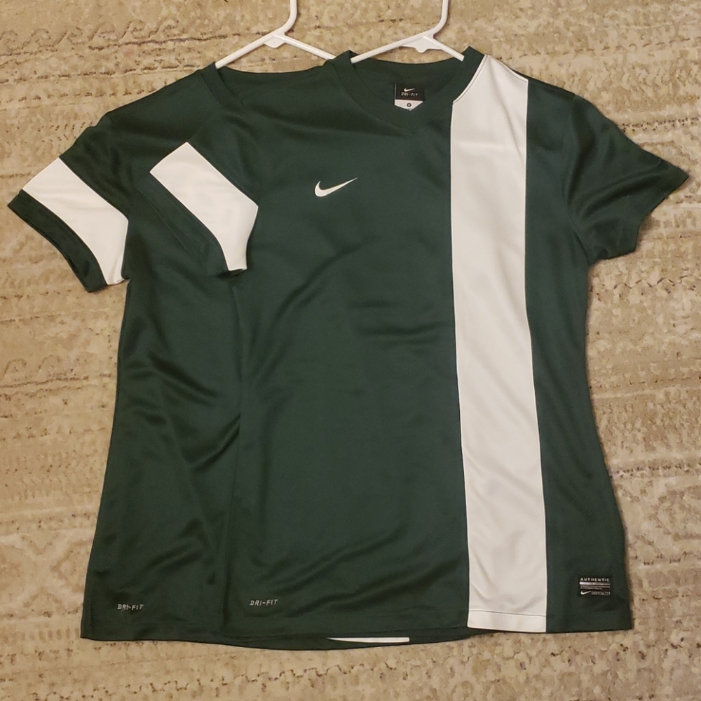 Two Nike Women's Striker Soccer Jerseys Size M